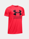 Under Armour Deška majica Under Armour TECH HYBRID PRINT FILL LOGO TEE-RED