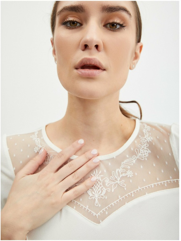 Orsay Krem ženski bodi s čipko ORSAY