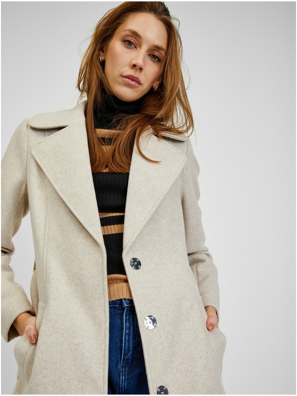 Orsay Bež ženski zimski plašč s pasom ORSAY