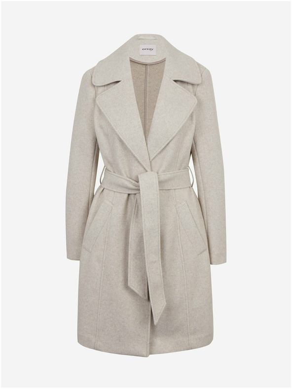 Orsay Bež ženski zimski plašč s pasom ORSAY