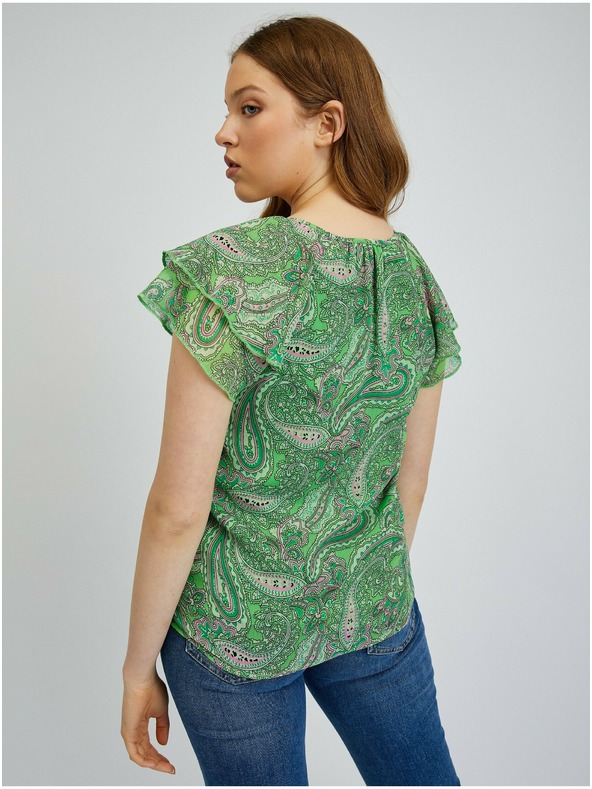 Orsay Zelena ženska vzorčasta bluza ORSAY