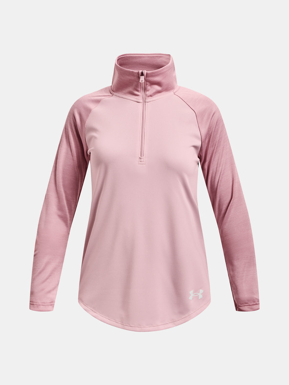 Under Armour Dekliška majica Under Armour Tech Graphic Half Zip-PNK