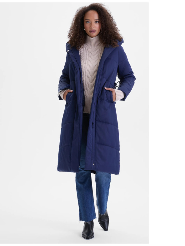 Orsay Tmavemodrý dámsky prešívaný kabát ORSAY