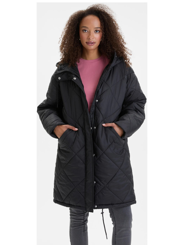 Orsay Črni ženski prešiti plašč ORSAY