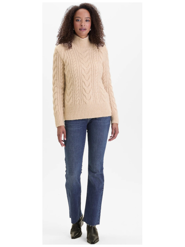 Orsay Bež ženski pulover z ovratnikom ORSAY