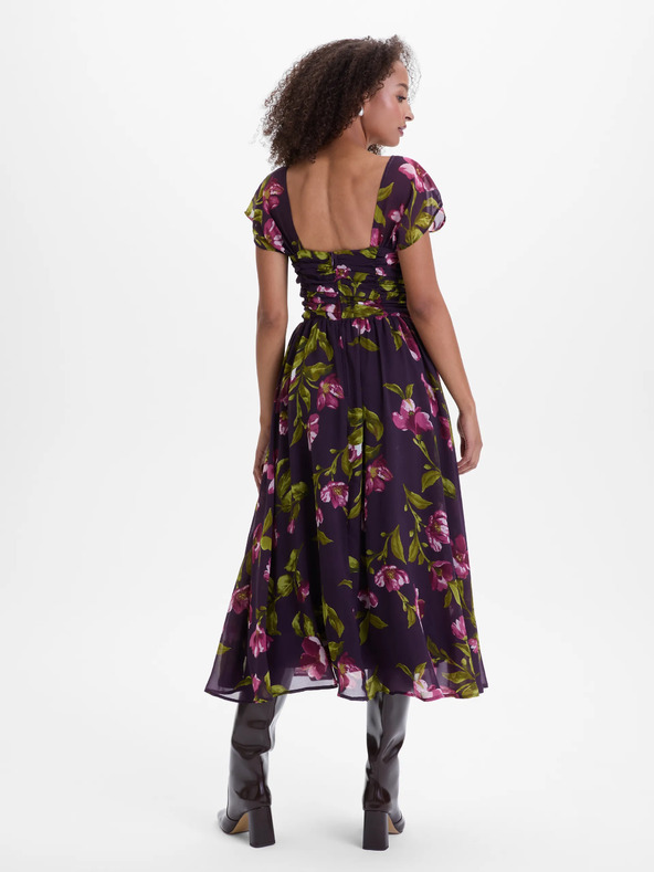 Orsay Vijolične ženske midi obleke s cvetličnim vzorcem ORSAY