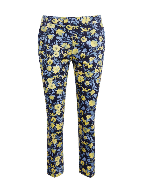 Orsay Rumeno-modre ženske skrajšane cvetlične hlače ORSAY