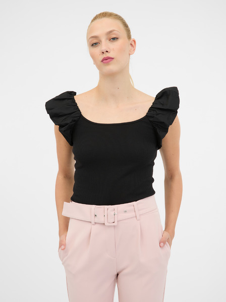 Orsay Črna ženska majica s kratkimi rokavi ORSAY