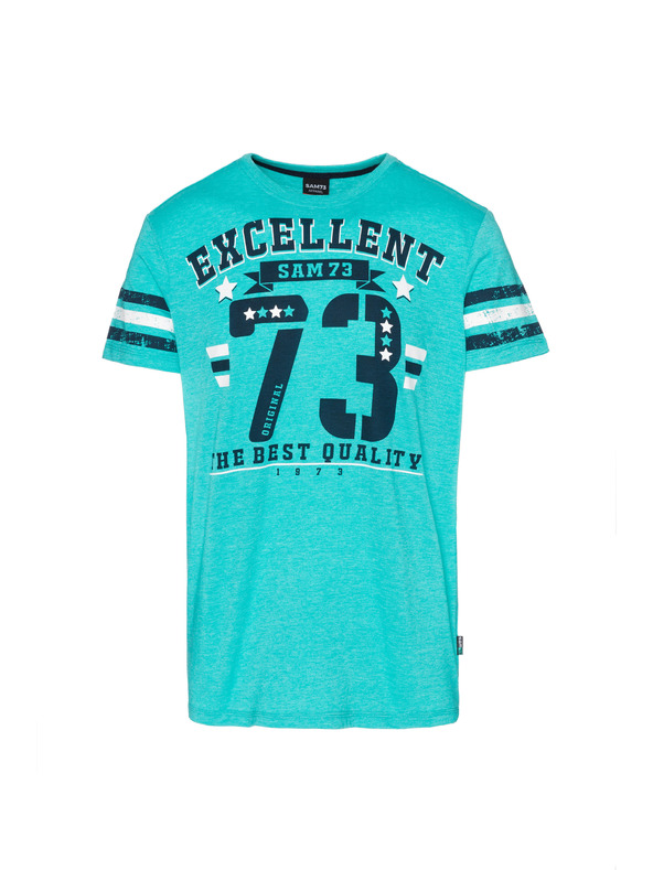 Sam 73 Turkizna moška majica s potiskom SAM 73