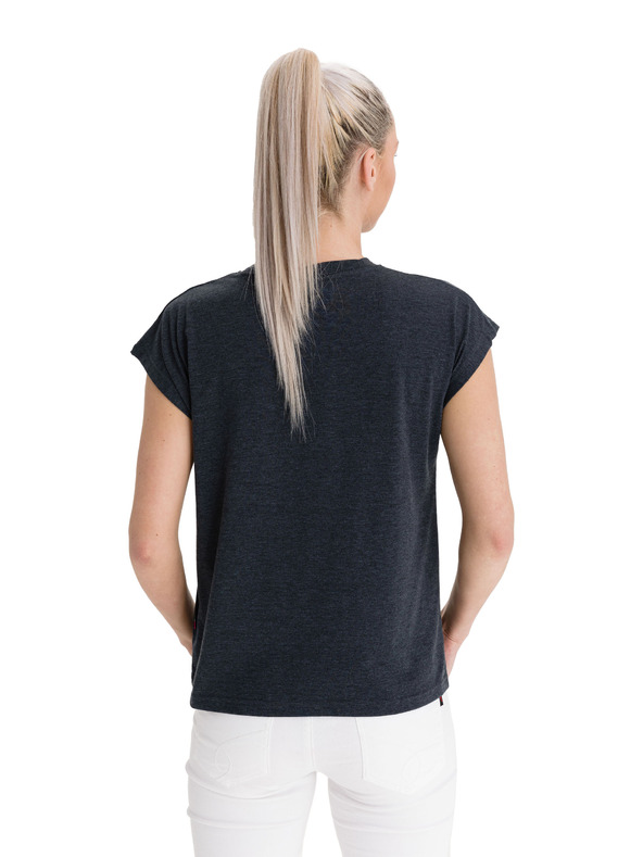 Sam 73 Temno siva ženska majica s potiskom SAM 73