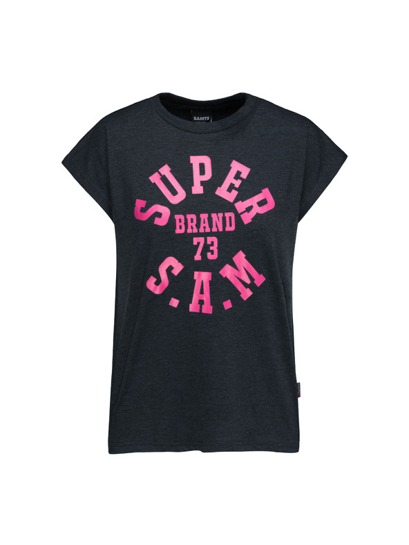 Sam 73 Temno siva ženska majica s potiskom SAM 73