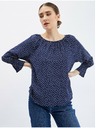 Orsay Temno modra ženska pikčasta bluza ORSAY