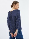 Orsay Temno modra ženska pikčasta bluza ORSAY