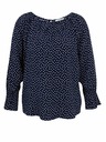 Orsay Temno modra ženska pikčasta bluza ORSAY