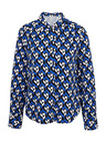 Orsay Črno-modra ženska vzorčasta bluza ORSAY