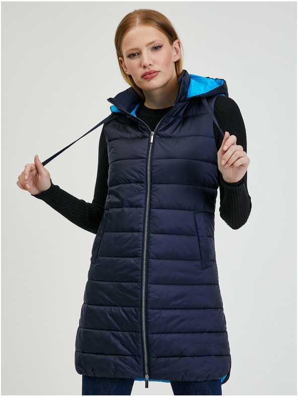 Orsay Temno moder ženski prešit brezrokavnik ORSAY