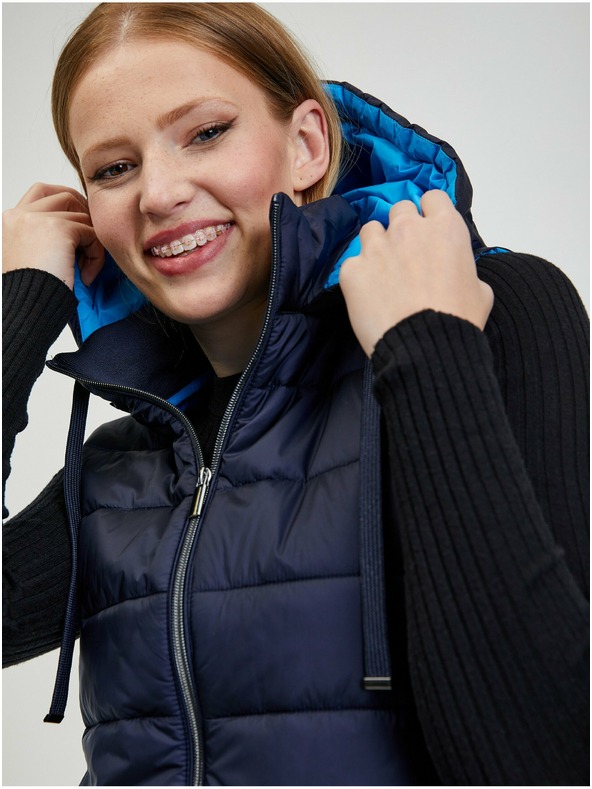 Orsay Temno moder ženski prešit brezrokavnik ORSAY