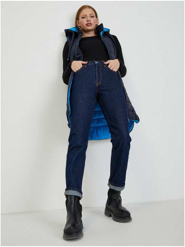 Orsay Temno moder ženski prešit brezrokavnik ORSAY