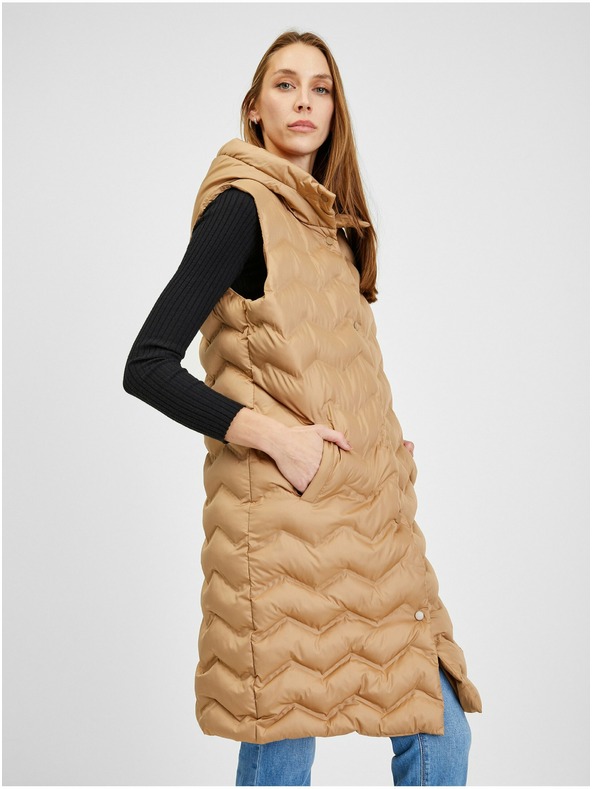 Orsay Rjav ženski prešit brezrokavnik ORSAY