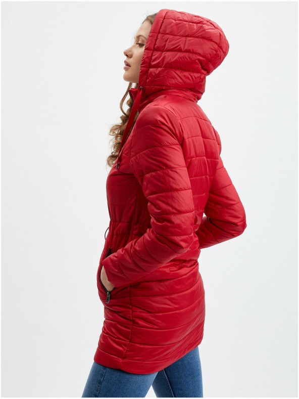 Orsay Rdeč ženski prešit plašč ORSAY