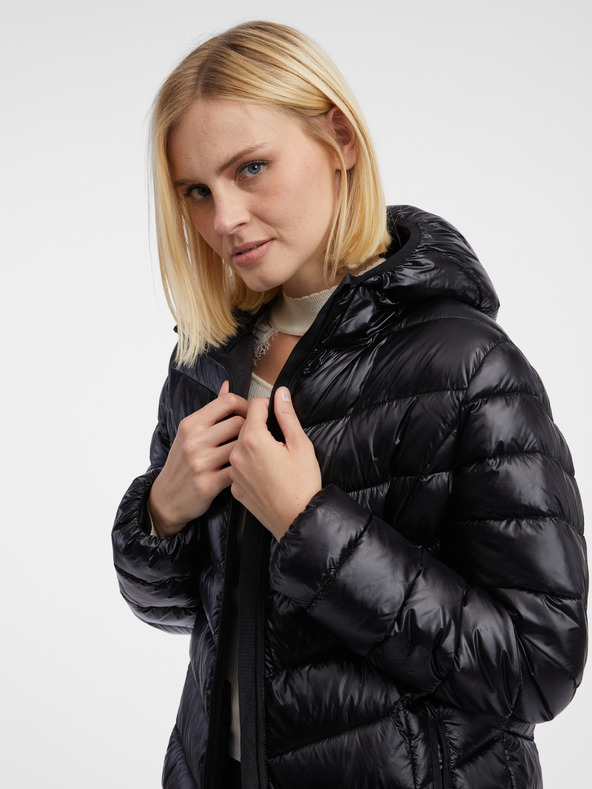 Orsay Črni ženski prešiti plašč ORSAY