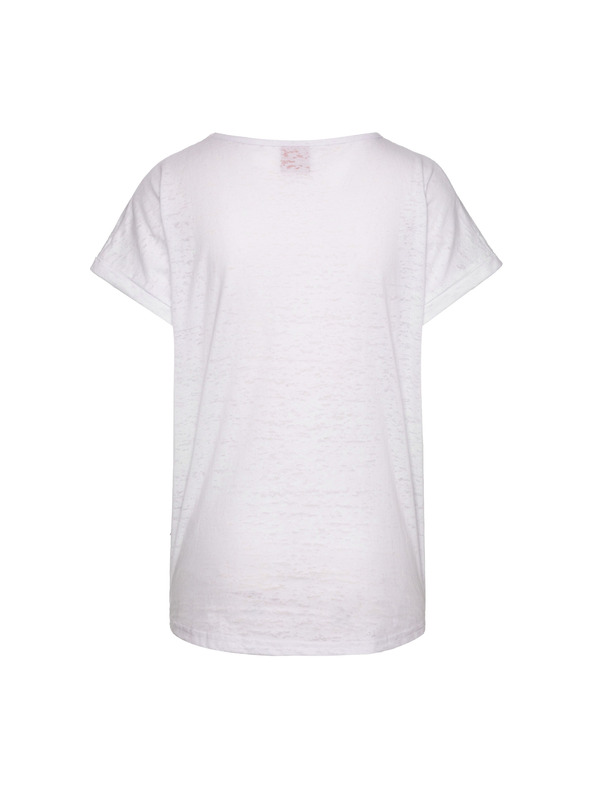 Sam 73 Bela ženska majica s potiskom SAM 73