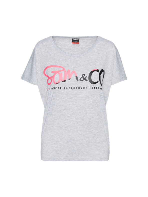 Sam 73 Siva ženska majica s potiskom SAM 73