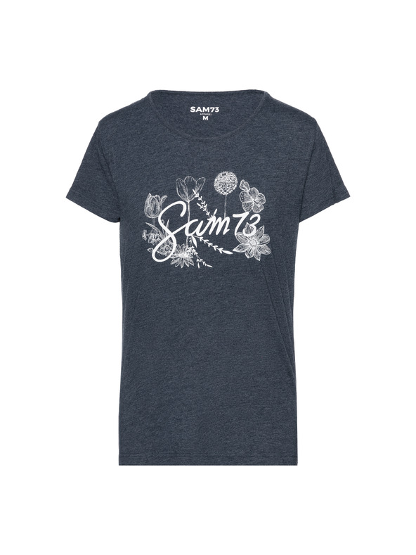 Sam 73 Temno modra ženska majica s potiskom SAM 73