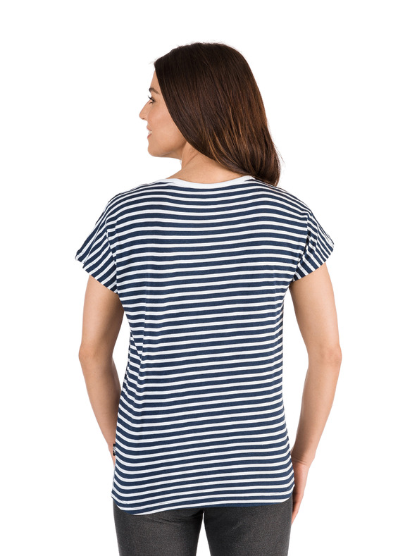 Sam 73 Temno modra črtasta ženska majica SAM 73