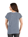 Sam 73 Temno modra črtasta ženska majica SAM 73