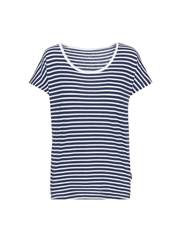 Sam 73 Temno modra črtasta ženska majica SAM 73