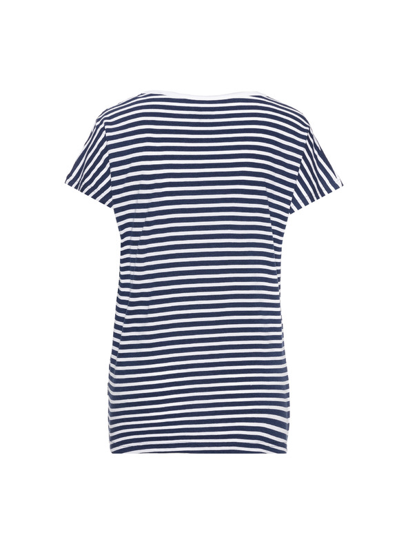Sam 73 Temno modra črtasta ženska majica SAM 73