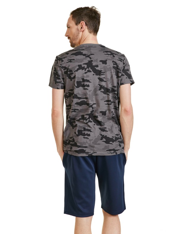 Sam 73 Črno-siva moška majica z vzorcem SAM 73 Jeff