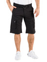 Sam 73 Črne moške kratke hlače z žepi SAM 73