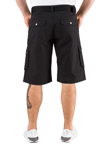 Sam 73 Črne moške kratke hlače z žepi SAM 73
