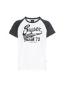 Sam 73 Črno-bela fantovska majica s potiskom SAM 73