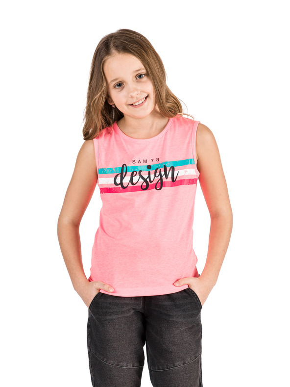 Sam 73 Roza dekliška majica s potiskom SAM 73