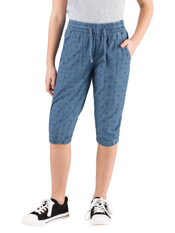 Sam 73 Modre dekliške 3/4 hlače z vzorcem SAM 73