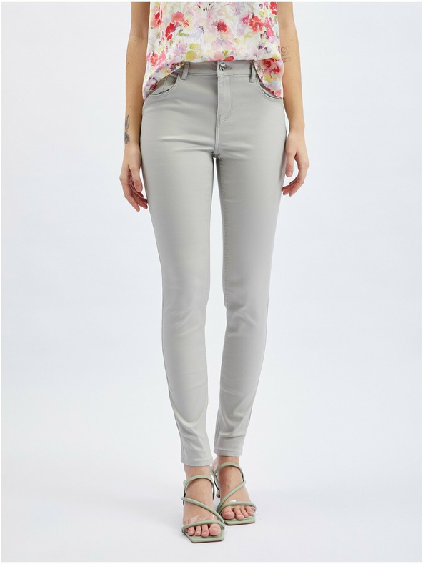 Orsay Svetlo sive ženske skinny fit kavbojke ORSAY