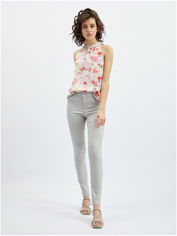 Orsay Svetlo sive ženske skinny fit kavbojke ORSAY