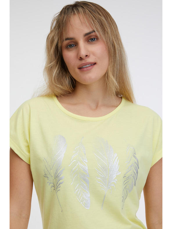 Sam 73 Svetlo rumena ženska osnovna majica SAM 73 Clorinda