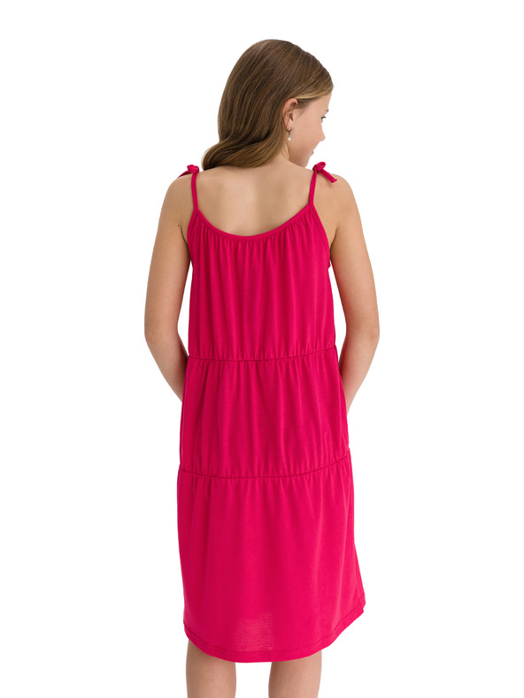 Sam 73 Rožnata dekliška obleka z naramnicami SAM 73