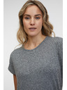 Sam 73 Siva ženska črtasta majica SAM 73 Juliana