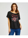 Sam 73 Črna ženska majica s potiskom SAM73 Circinus