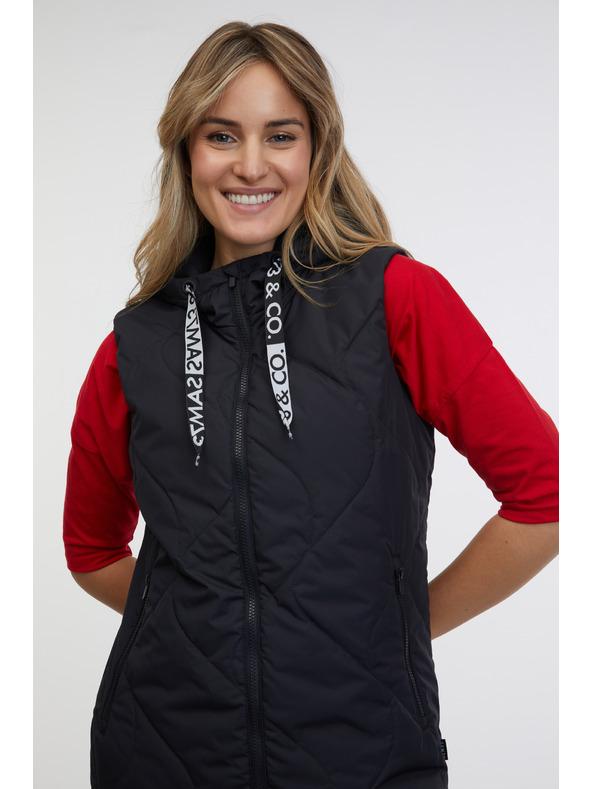 Sam 73 Črni ženski prešiti telovnik SAM 73 Aida