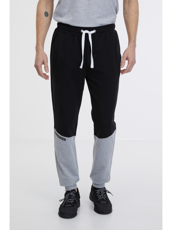 Sam 73 Sivo-črne moške trenirke SAM 73 Jorge