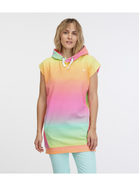 Sam 73 Rumena in rožnata ženska majica s kratkimi rokavi SAM 73 Mabel