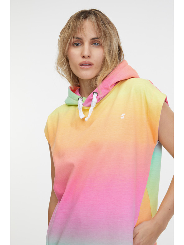 Sam 73 Rumena in rožnata ženska majica s kratkimi rokavi SAM 73 Mabel