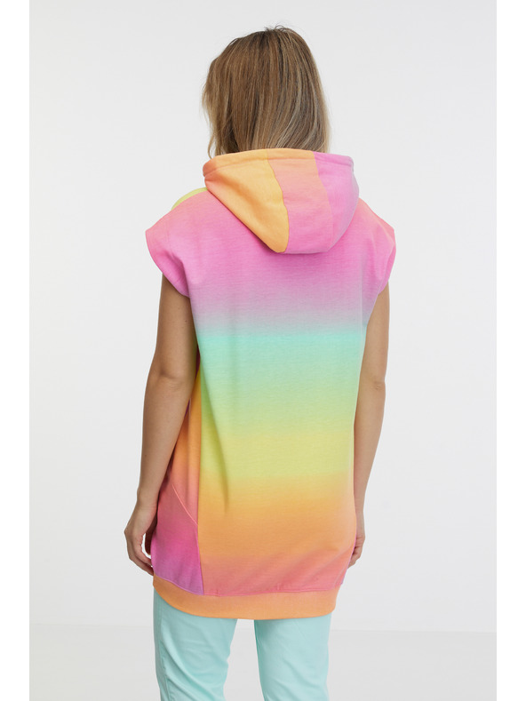 Sam 73 Rumena in rožnata ženska majica s kratkimi rokavi SAM 73 Mabel