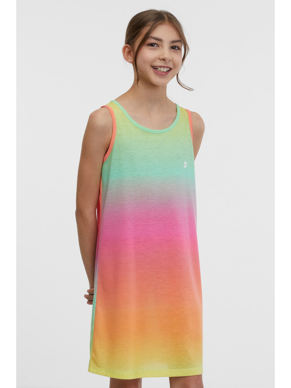 Sam 73 Zelena in roza dekliška obleka SAM 73 Sarabi